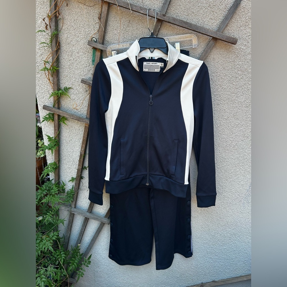 Tory Sport Colorblock track zip up jacket + Banner Tearaway Track Pants SET Navy - Picture 13 of 14